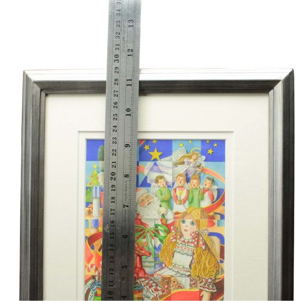 Elinor Sethman Signed Medium Watercolor Painting Kaleidoscope Of Christmas Past - Picture 9 of 10